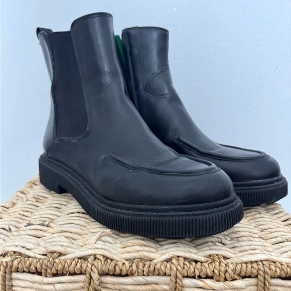 Franco Sarto Black Leather Boots - Picture 1 of 7